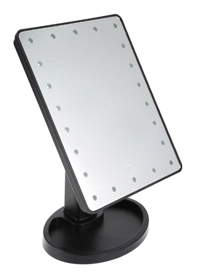 LED Touch Screen Makeup Mirror Black/Clear