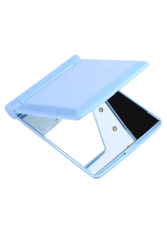 10-LED Portable Compact Pocket Mirror Blue
