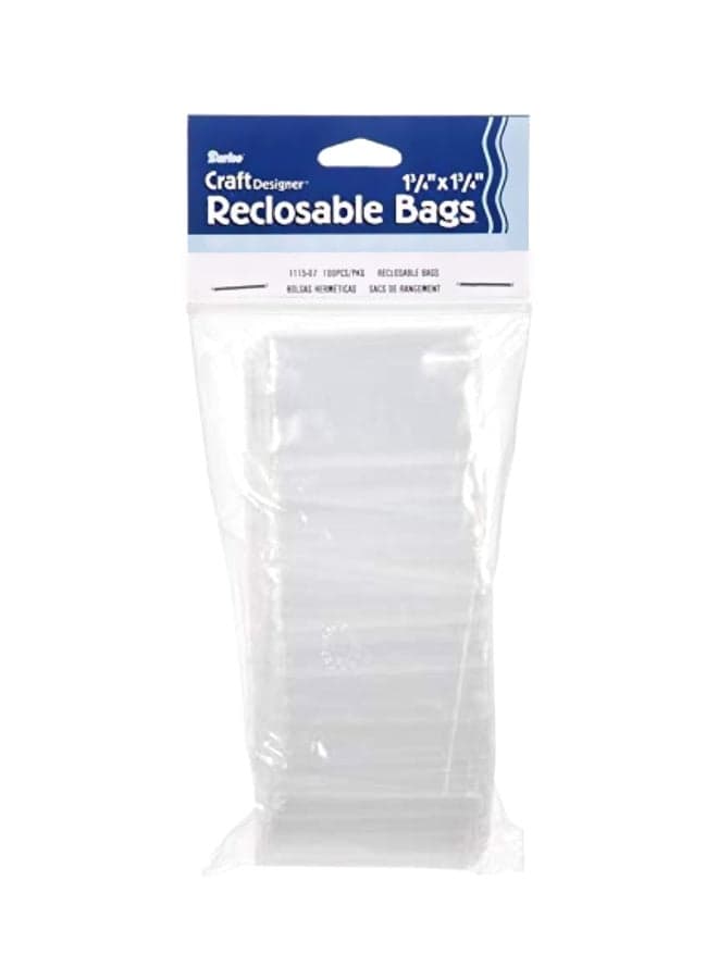 100-Piece Reclosable Storage Bags Clear
