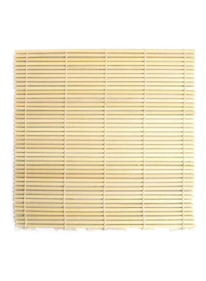 Square Sushi Mat Beige/White 9x9inch