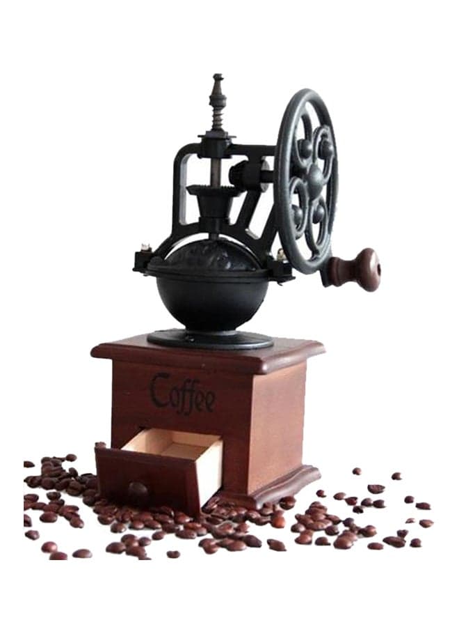 Retro Hand Crank Coffee Grinder Brown/Black 15cm