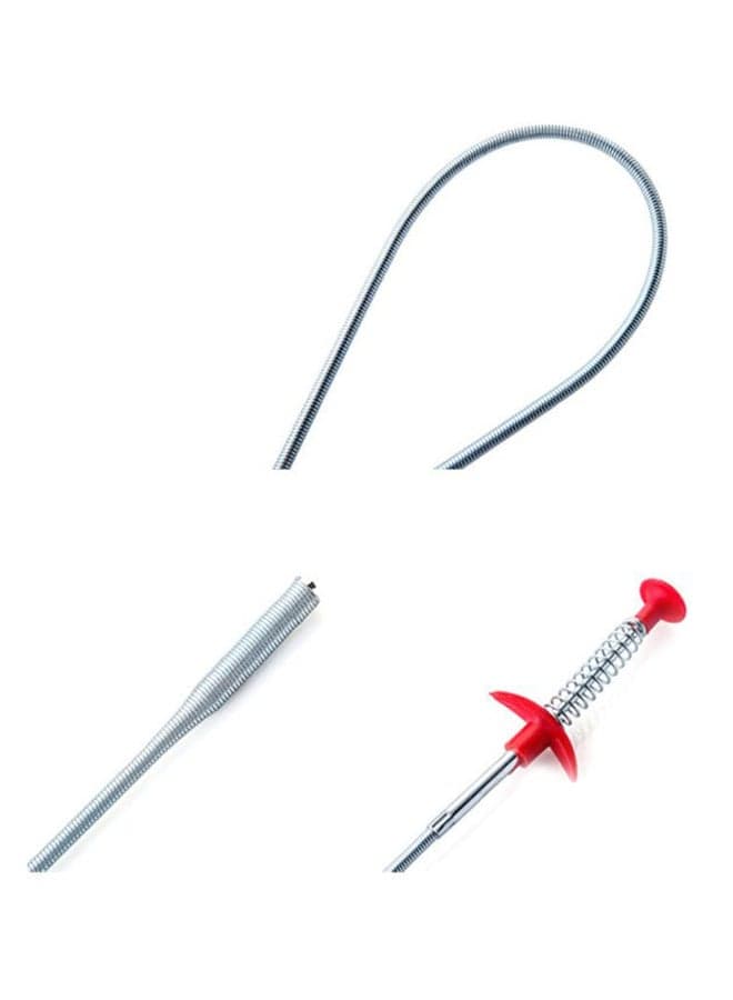 Bathroom Sink Cleaning Tool Silver/Red 60x3x3cm