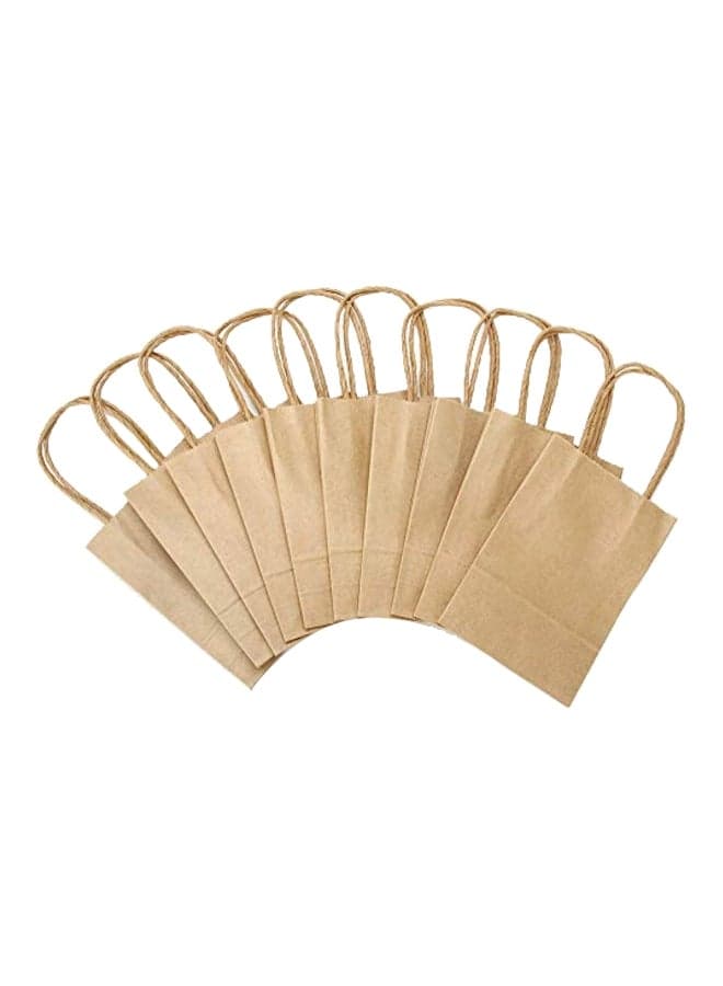10-Piece Value Pack Paper Bags Beige