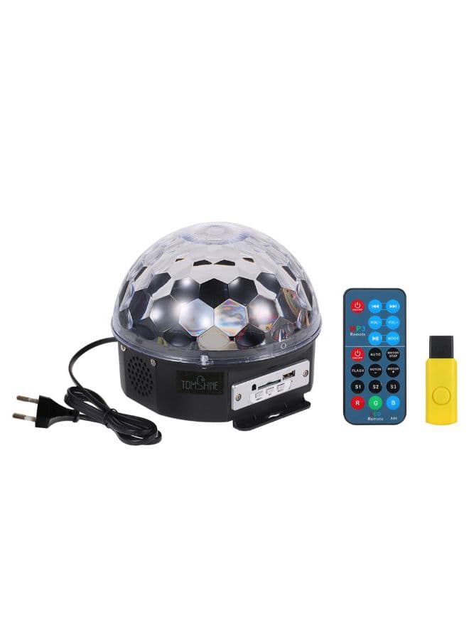 Mini Rotating Magic Ball LED Light Black