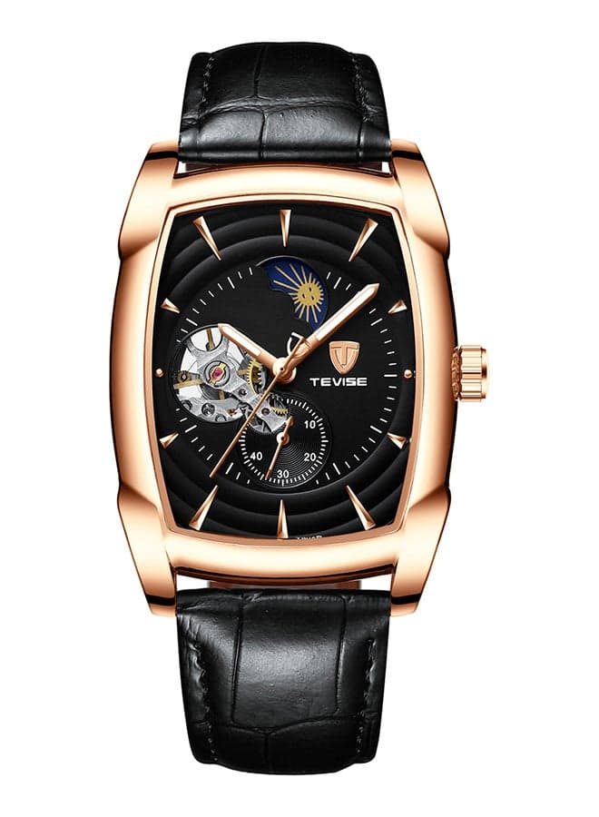 Men's Leather Band Chronograph Wrist Watch