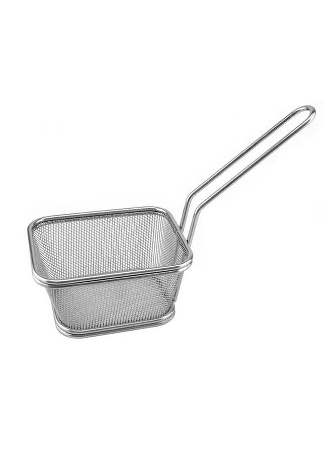 French Fries Snack Holder Basket Silver 10x9x6.5cm