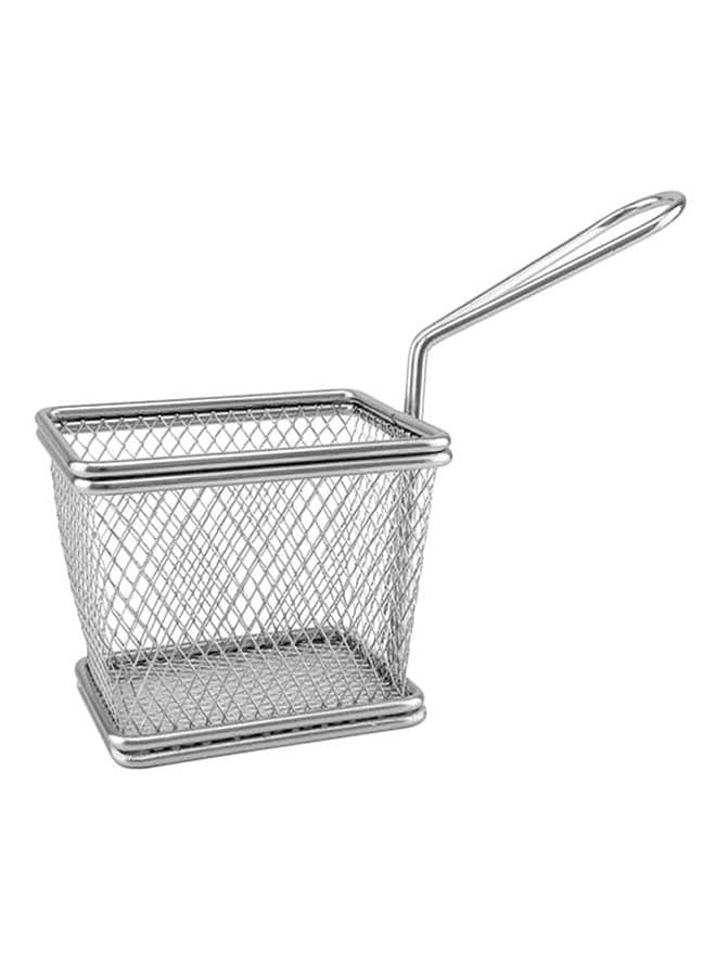 French Fries Snack Holder Basket Silver 12.5x10x8.5cm
