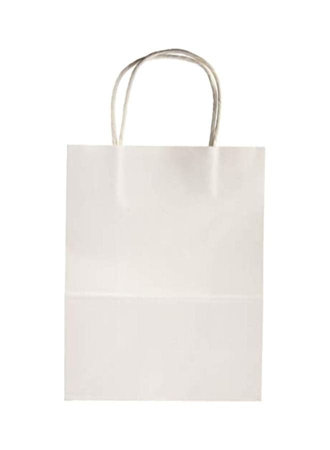 13-Piece Value Pack Paper Bag Set 4.25x8x10.25 inch White
