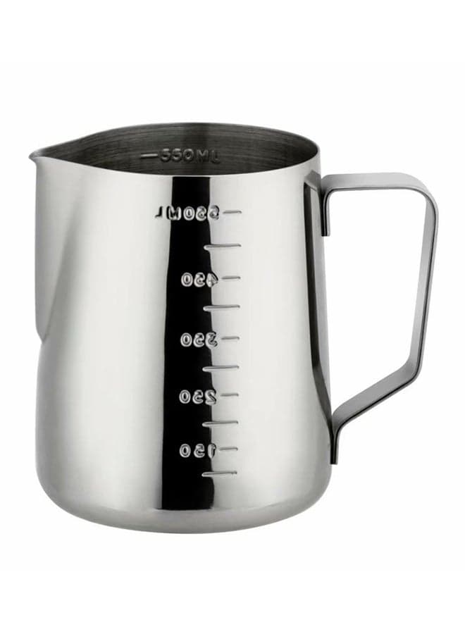 Stainless Steel Milk Frothing Jug Silver 550ml