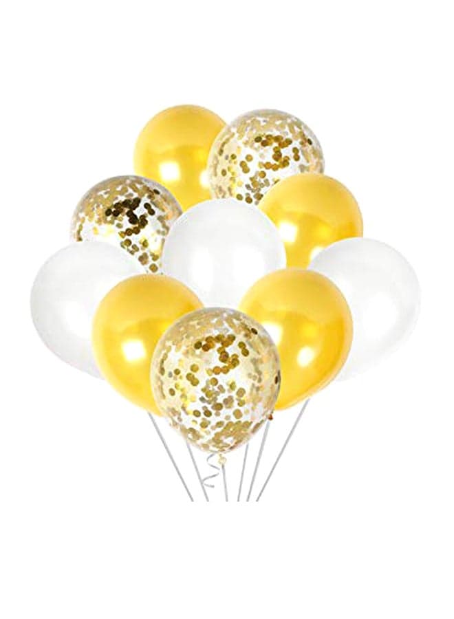 15-Piece Ramadan And Eid Decorative Balloon Set PP302-063 12inch