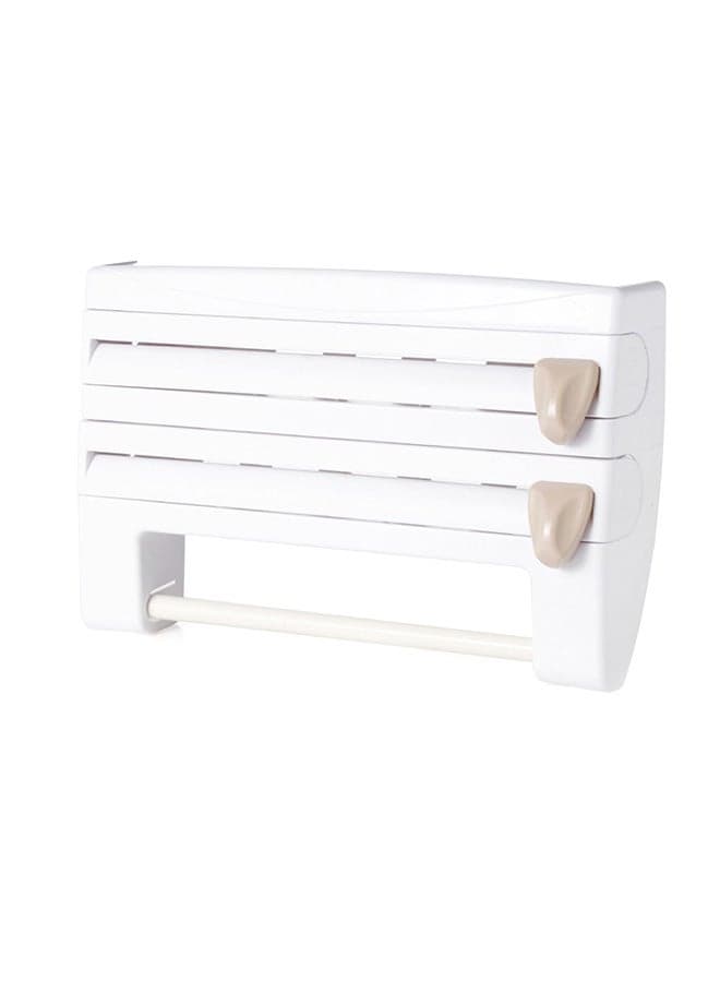 Multifunctional Commodity Shelf Storage Box White 15.4 x 9.4 x 3.9inch