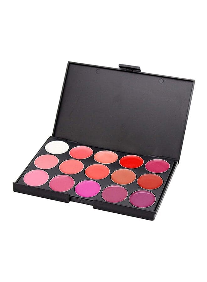 15 Colors Lip Gloss Makeup Palette Contouring Kit Multicolour
