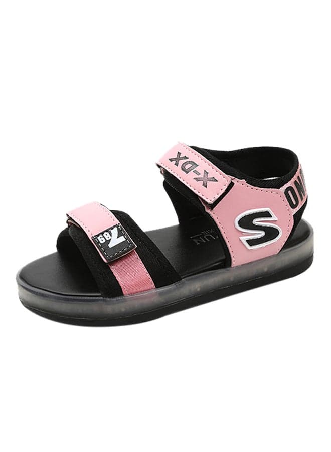 LED Flashing Lights Low Top Sneakers Pink/Black