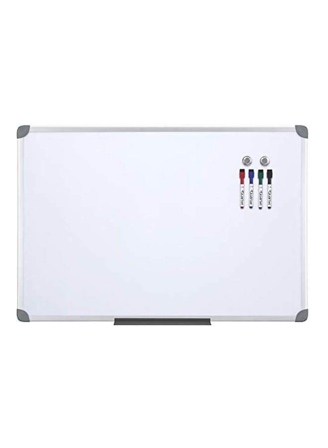 Magnetic Whiteboard White/Silver/Grey