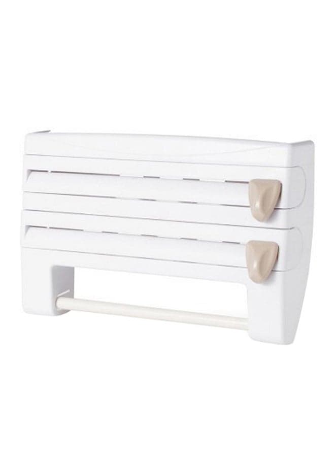 2 Layers Multifunctional Kitchen Storage Rack White 39x10x24cm