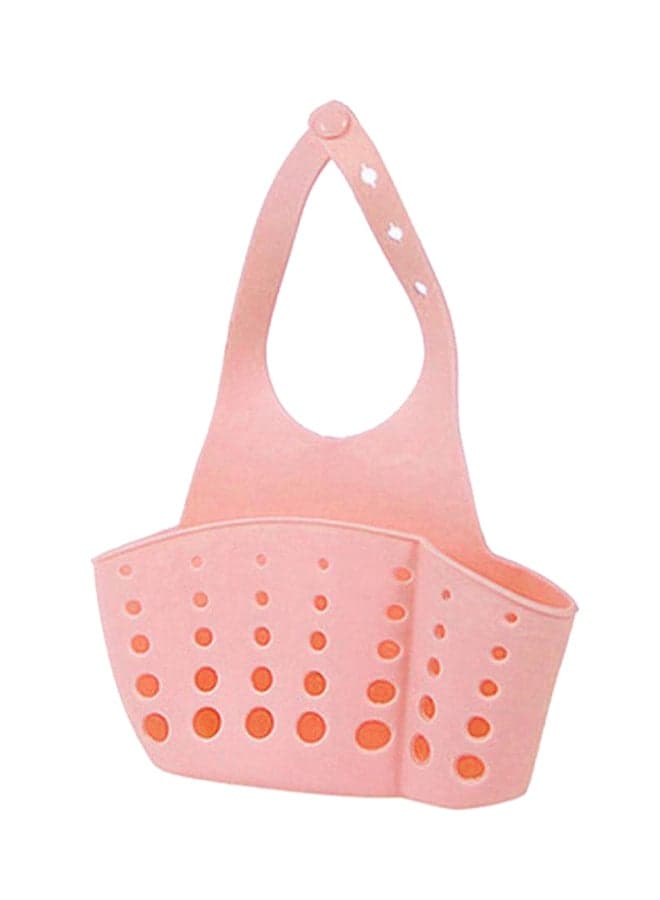 Sink Hanging Sponge Bag Holder Pink 19x3x15cm