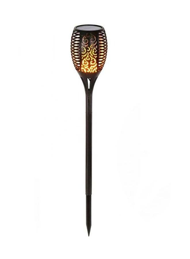 LED Solar Flame Flickering Lawn Lamp Black 14 x 38cm