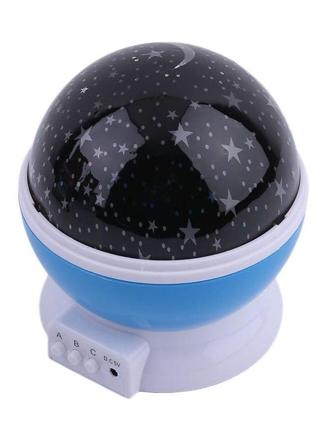 USB Rotating Projector Starry Night Lamp Black/White/Blue 15x13cm