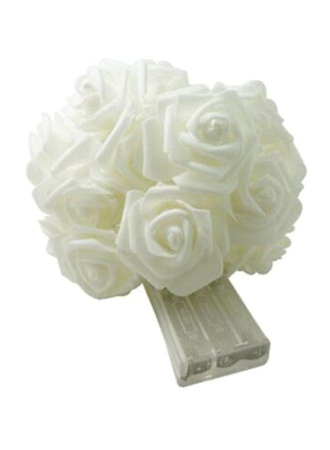 20LED Warm Flower Designed String Light For Christmas White 9x22centimeter White 9x22cm