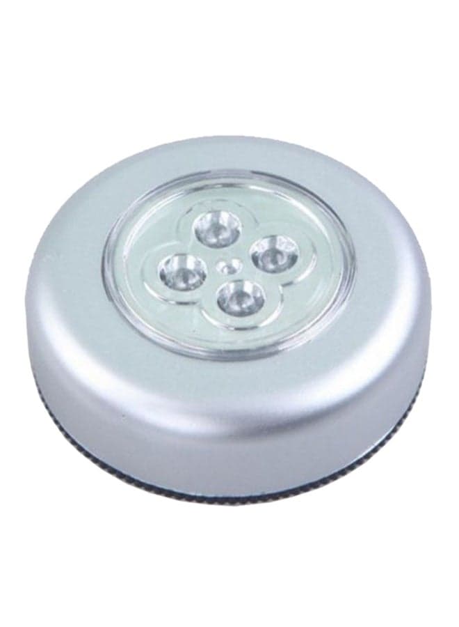 4-LED Wireless Battery-Powered Wall Light Silver