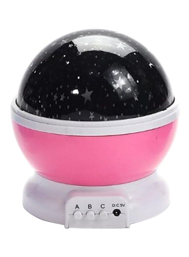 Star And Moon Starlight Projector Lamp Black/Pink/White 13 x 8cm