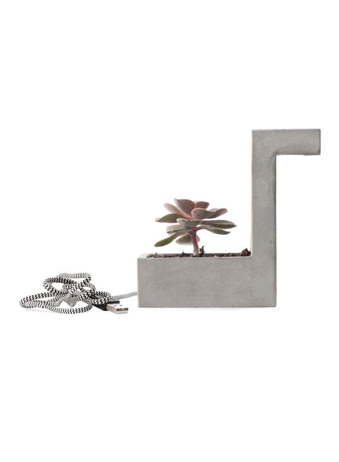 Concrete Desktop Planter PL02-S Grey 3.8X3.5X3.2inch