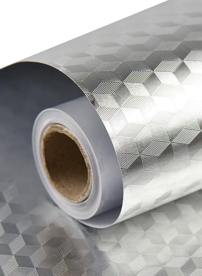 Aluminum Foil Oil Proof Stickers Silver 20x2x17cm