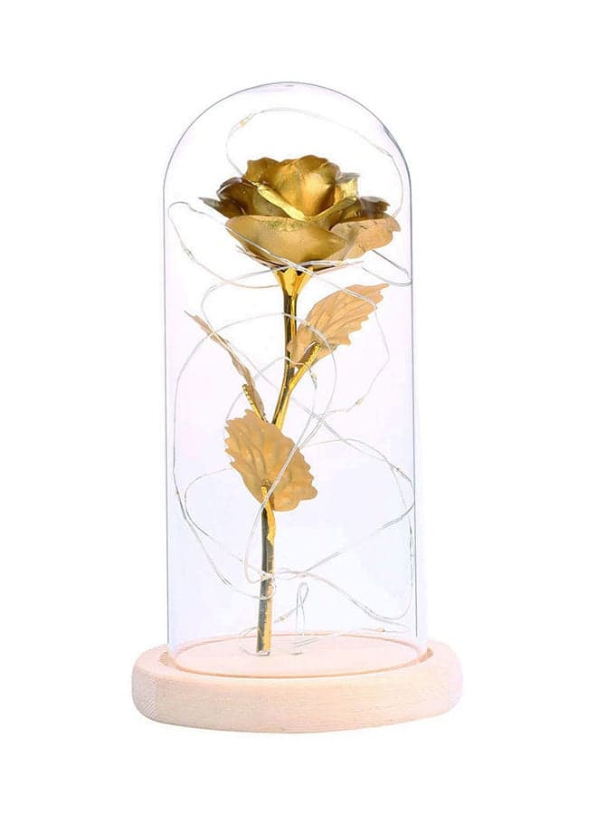 Rose Flowers LED Light Gold 26.5 x 13.5 x 13.5cm