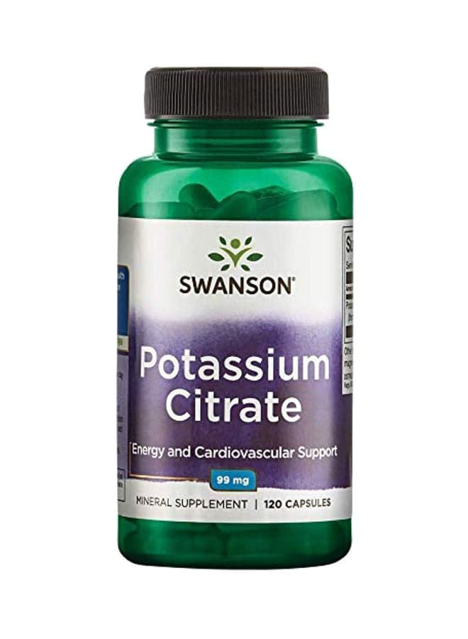 Potassium Citrate Energy Support Supplement - 120 Capsules
