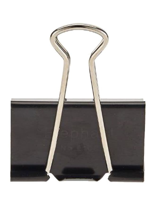 12-Piece Binder Clip Set Black/Silver