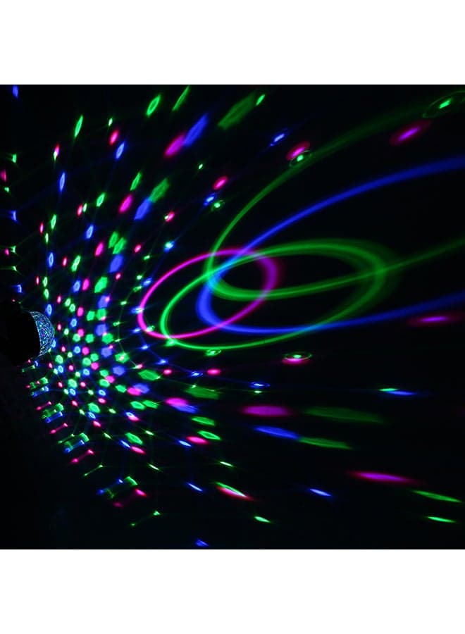 RGB LED Music Player Crystal Magic Ball Stage Par Light With Remote Control Multicolour 0.97kg