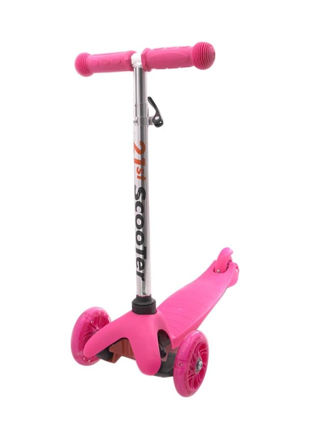 3- Wheel Kick Scooter Pink For Kids With Comfortable Non - Slip Handle Pink