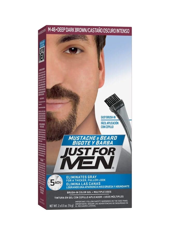 Mustache And Beard Brush-In Colour Gel Deep Dark Brown