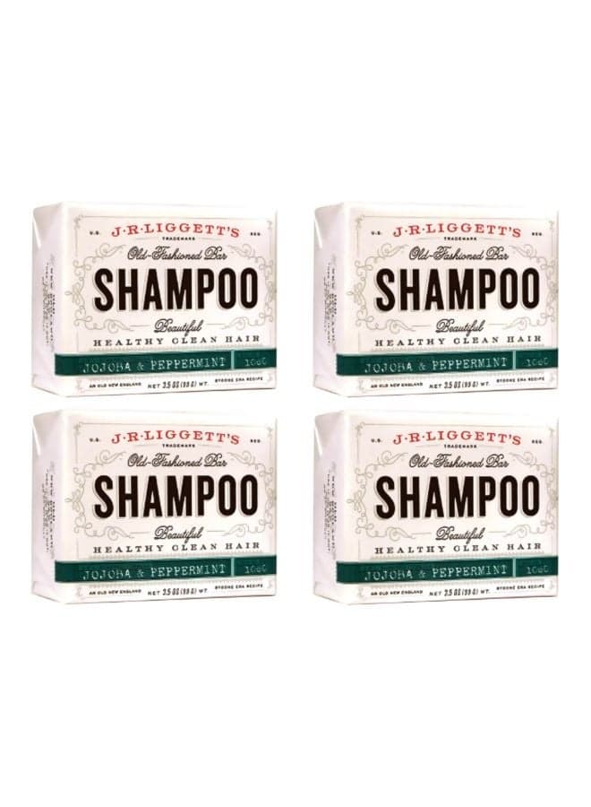 4-Piece Jojoba Peppermint Shampoo Bar Set