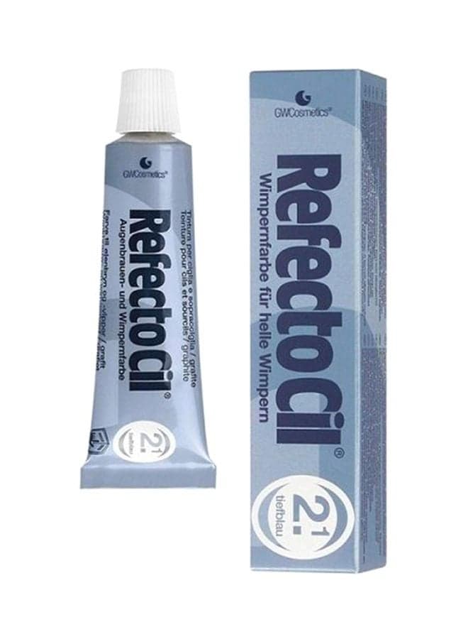 Cream Hair Dye With Liquid Oxidant And Mixing Brush And Mixing Dish Deep Blue 15ml