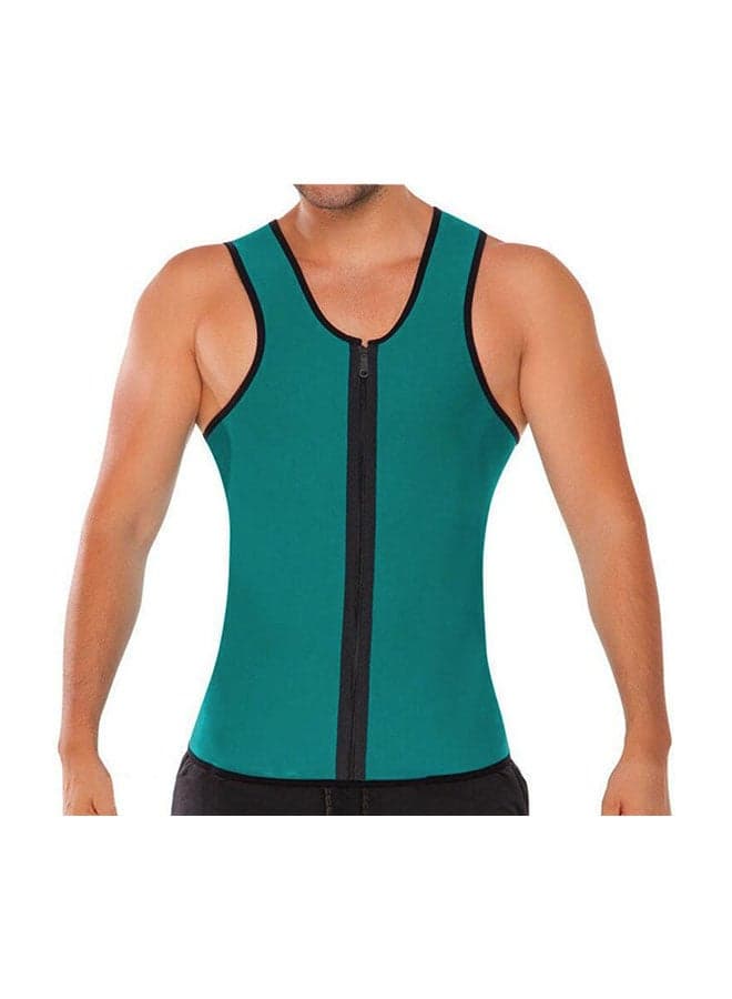 Zipper Corset Vest Green