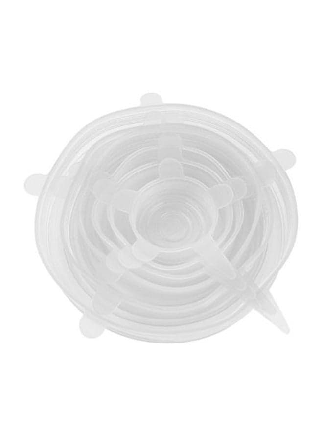 Set Of 6 Kitchen Pan Lid Cover White 8cm