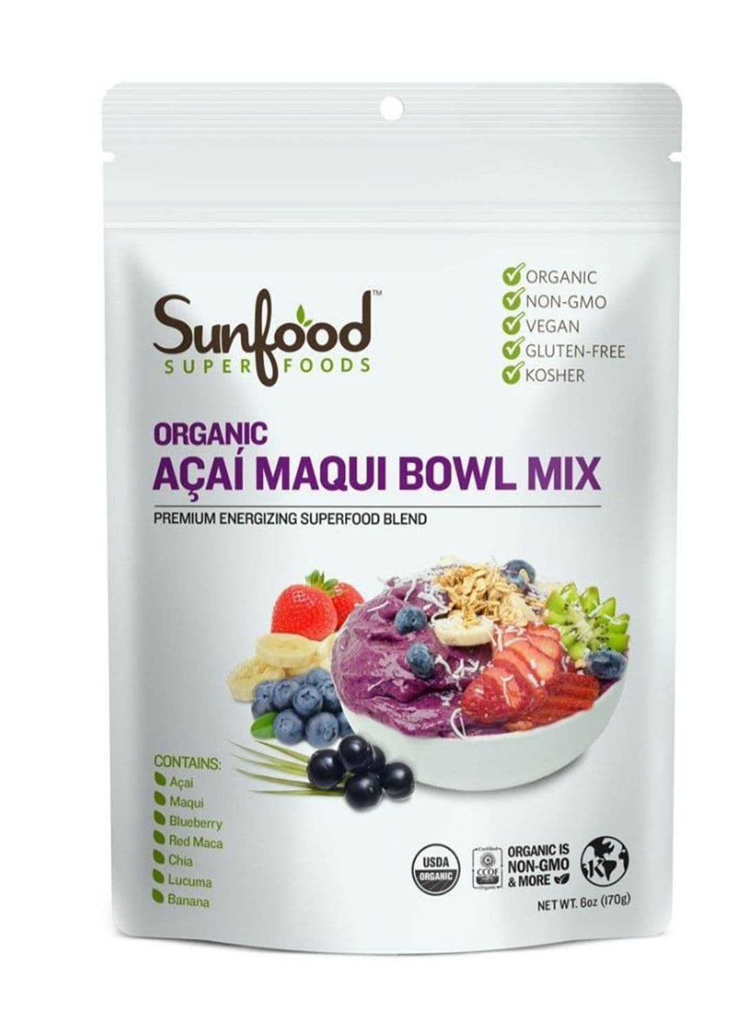 Organic Acai Maqui Bowl Mix 170 grams