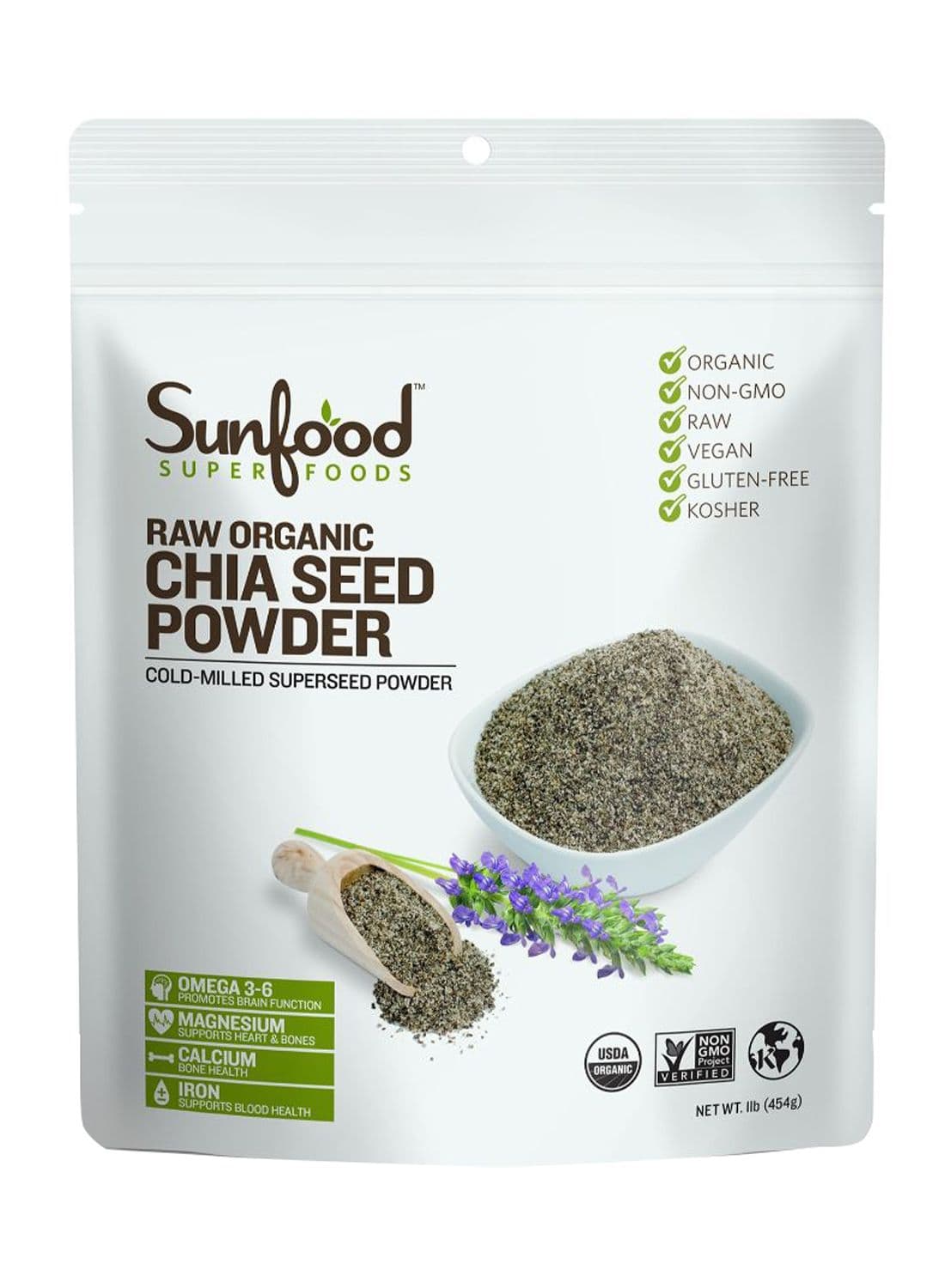 Raw Organic Chia Seed Powder 454 grams
