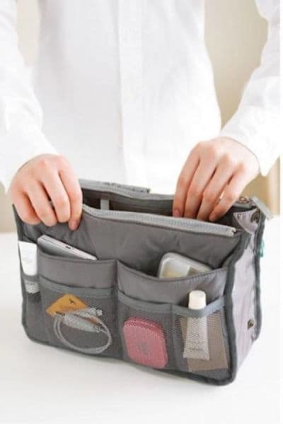 Makeup Organizer Bag Grey