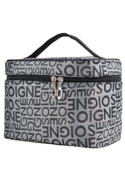 Waterproof Cosmetic Bag Grey/Black