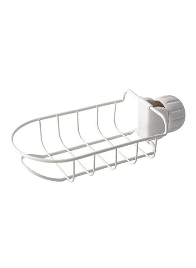 Stainless Steel Sink Faucet Sponge Holder White
