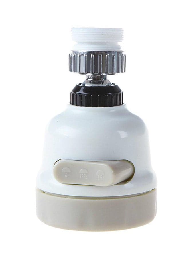 Moveable ABS Kitchen Tap Head White/Beige