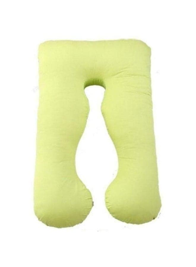 U Shaped Full Body Pillow Cotton Green 120x80cm