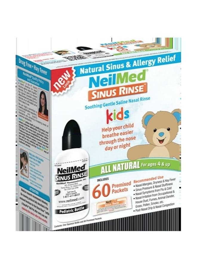 60-Packet Sinus Rinse Pediatric Kit White/Black