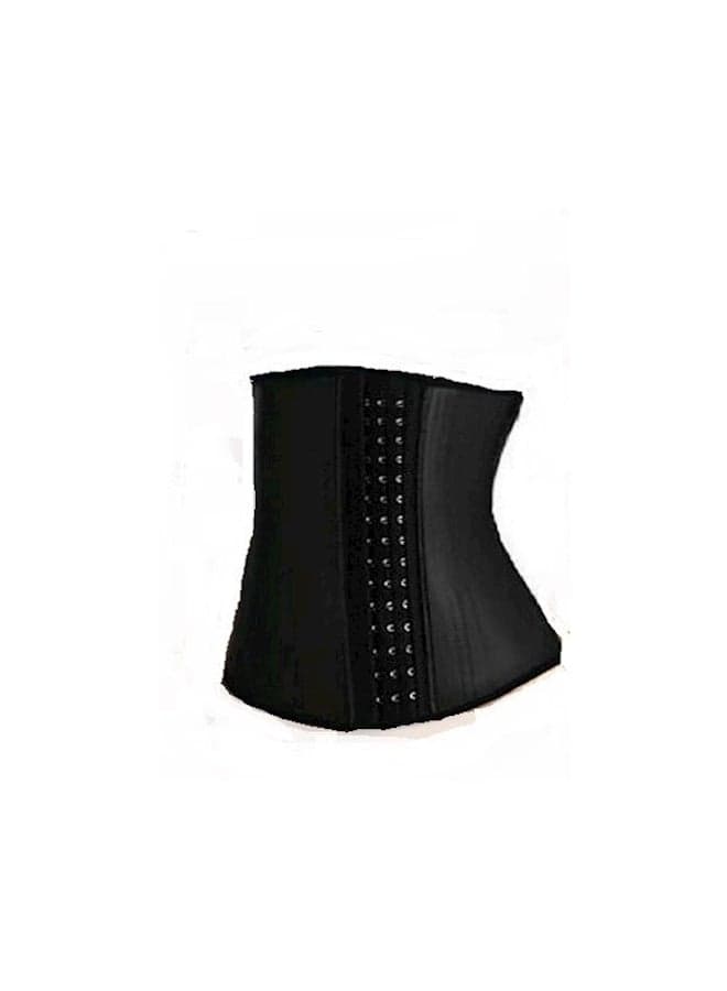 Hook Closure Detail Body Corset Black