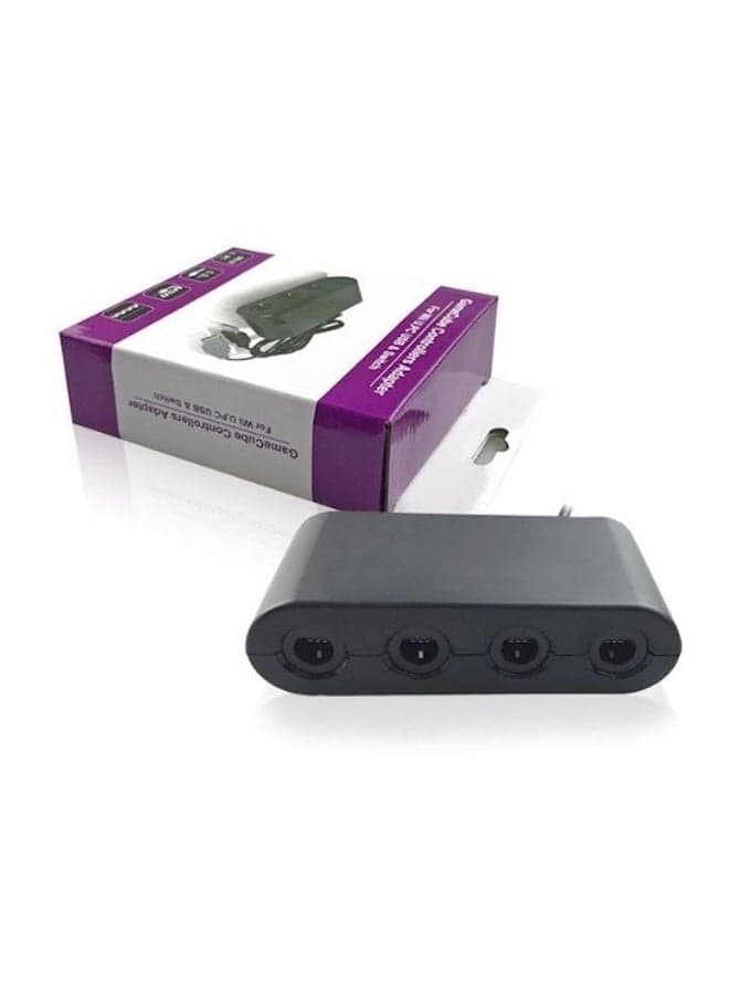 4-Ports For Game Cube Controller Adapter for Nintendo Switch/Wii Black