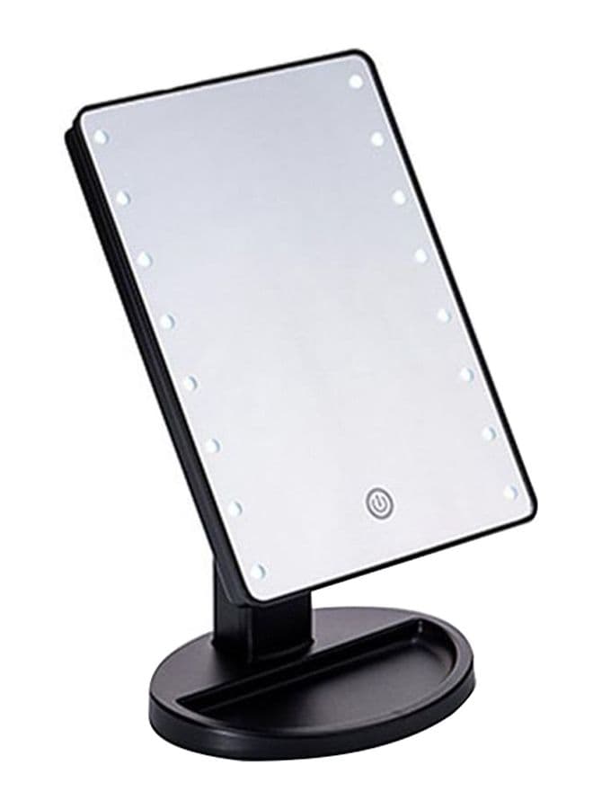 Countertop LED Touch Screen Makeup Mirror Black