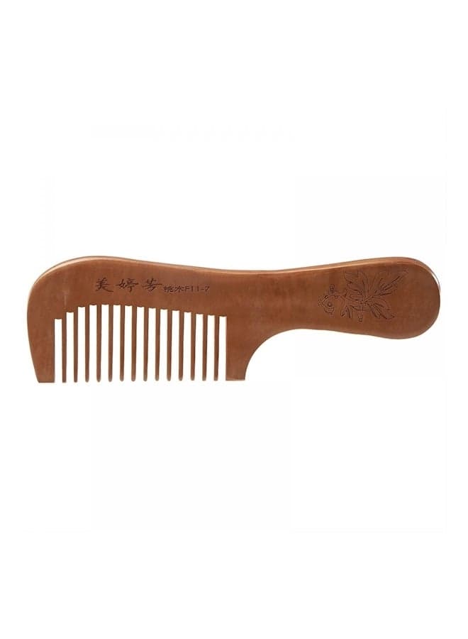 Wooden Hair Comb Brown