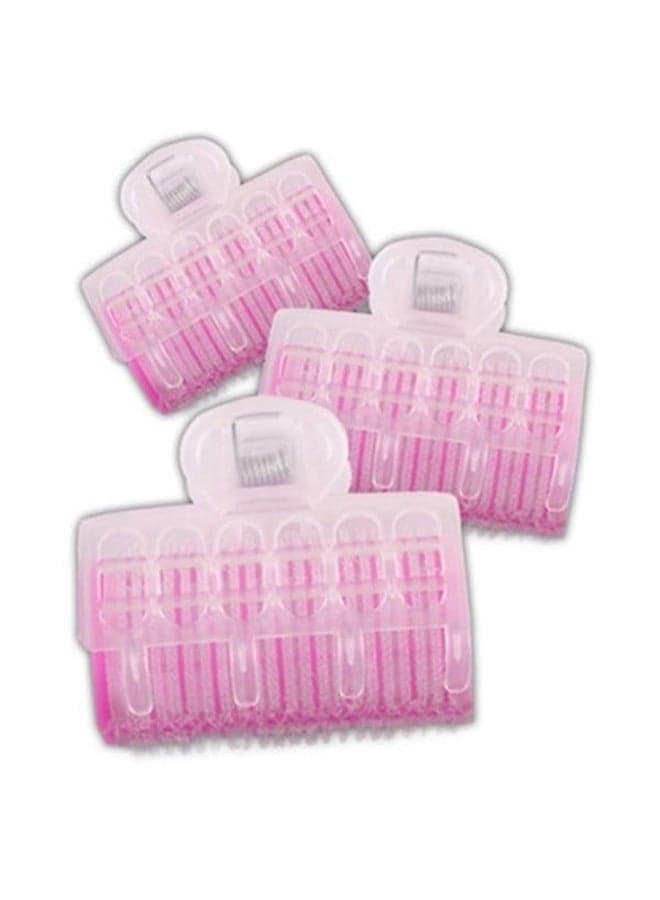 3-Piece Hair Rollers Curlers Pink